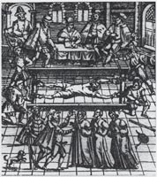 A Catholic being racked.