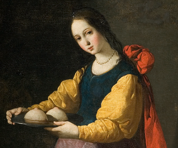 Saint Agatha, by Francisco de Zurbarán (1598–1664)