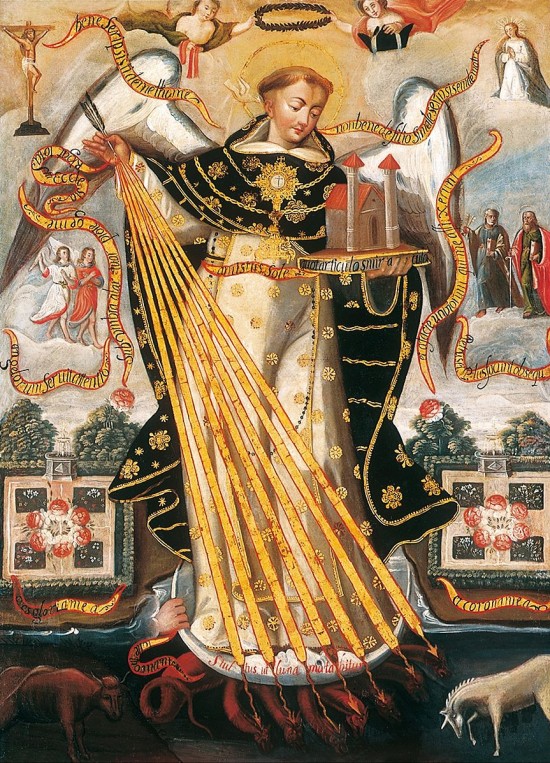 Saint Thomas Aquinas, Protector of the University of Cusco (Cuzco School credits/details)