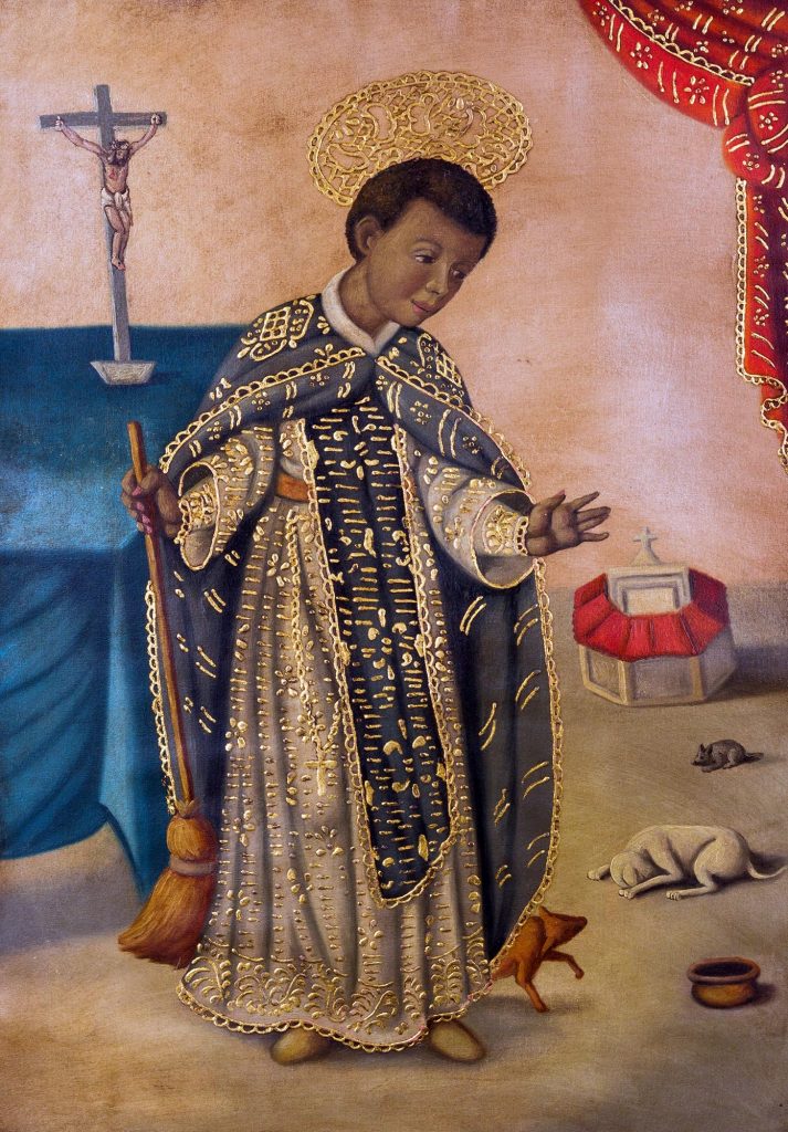 Saint Martin de Porres, by Fernando Sayan Polo (source)